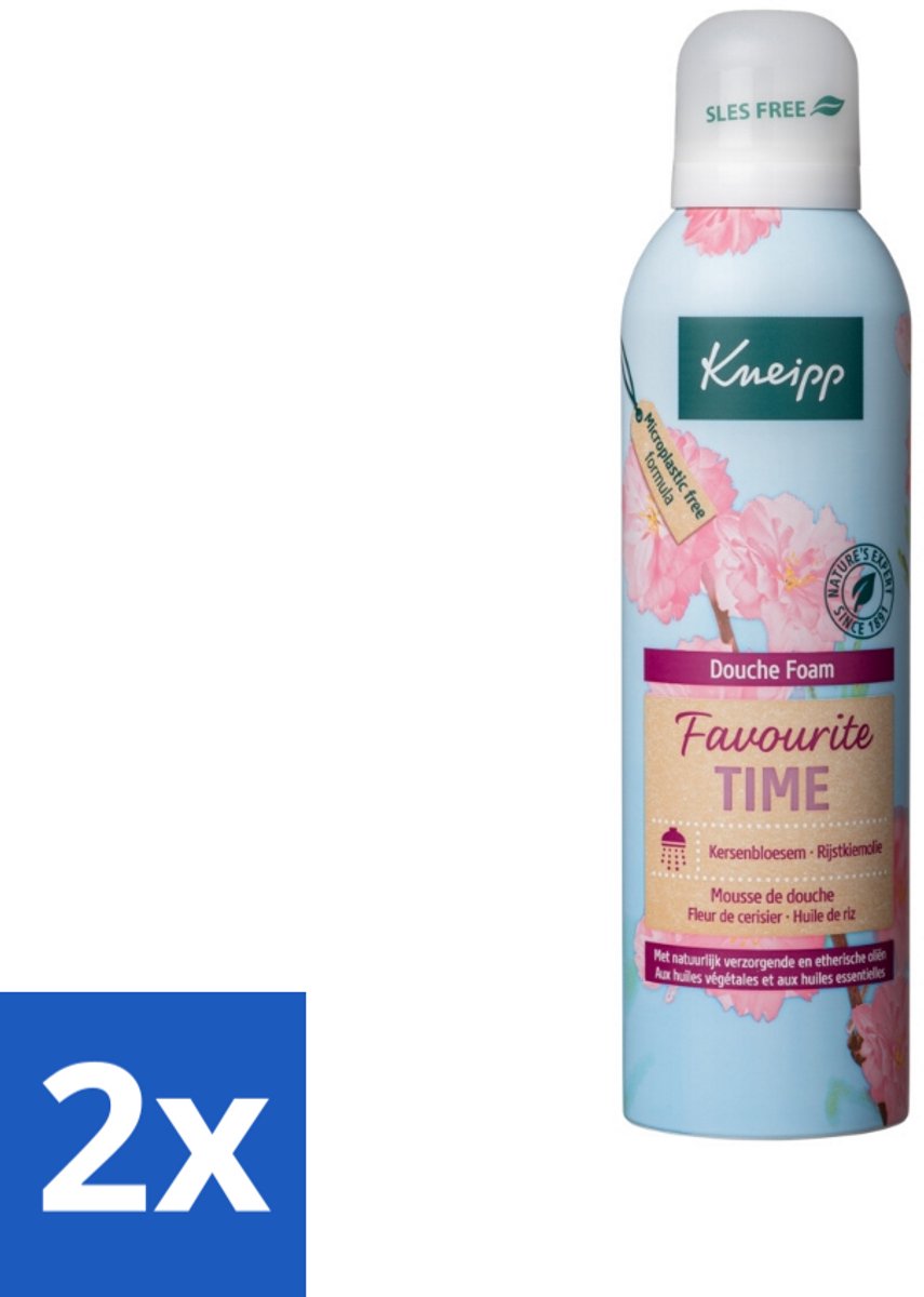2 x Kneipp - Douche schuim - Favourite Time - Kersenbloesem - 200 ml - Douche Schuim - Kneipp - Kersenbloesem - Douche Foam - Verzorging