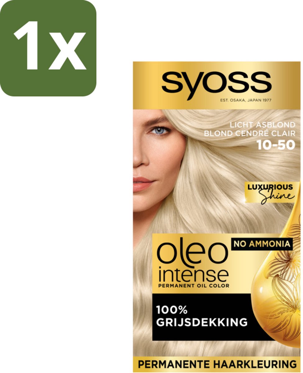 Syoss Oleo Intense - Haarverf - 10-50 - Licht Asblond - 115ml