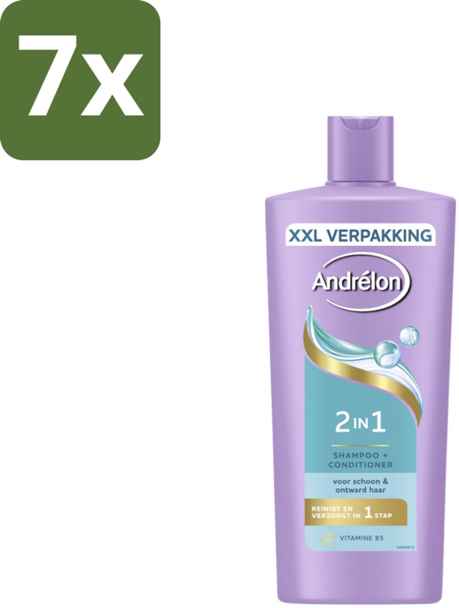 Andrélon – Shampoo 2-in-1 – Iedere Dag – 685 ml - Bulkverpakking - 7 stuks