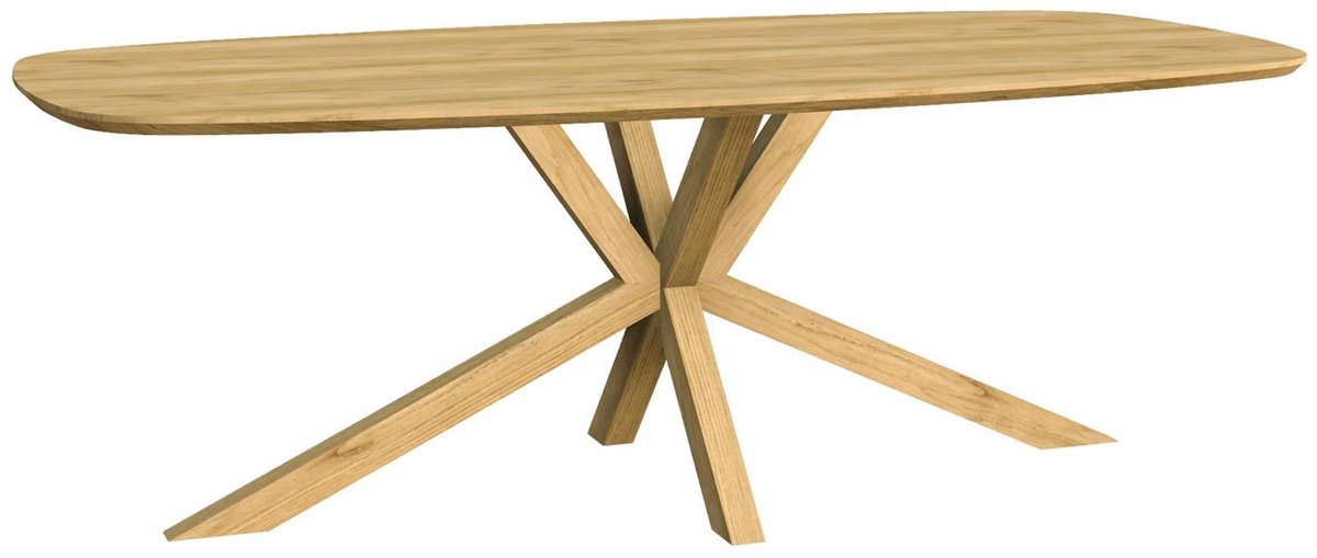 Tower Living Eettafel Crotone - Deens Ovaal Naturel Hout - 220x110x77cm