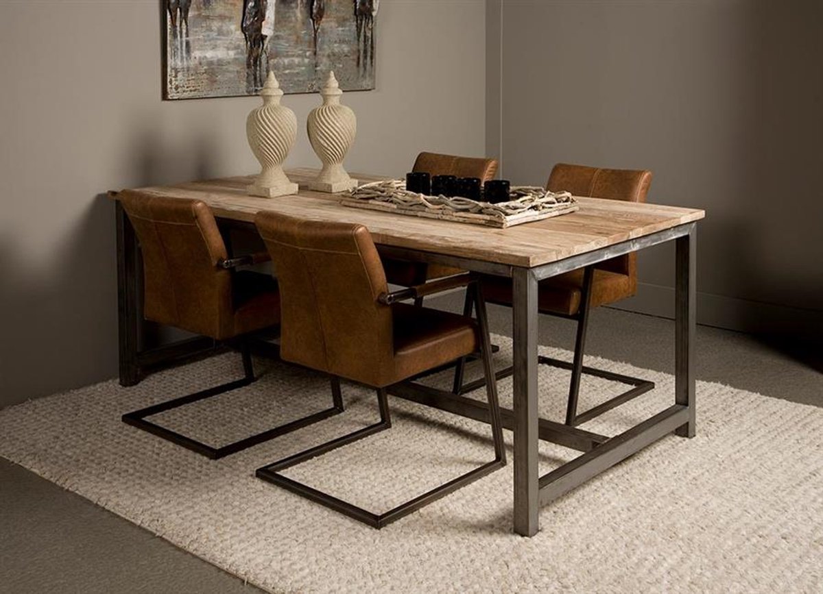 Tower Living Eettafel Venetie - Rechthoek Bruin Hout - 220x100x78cm