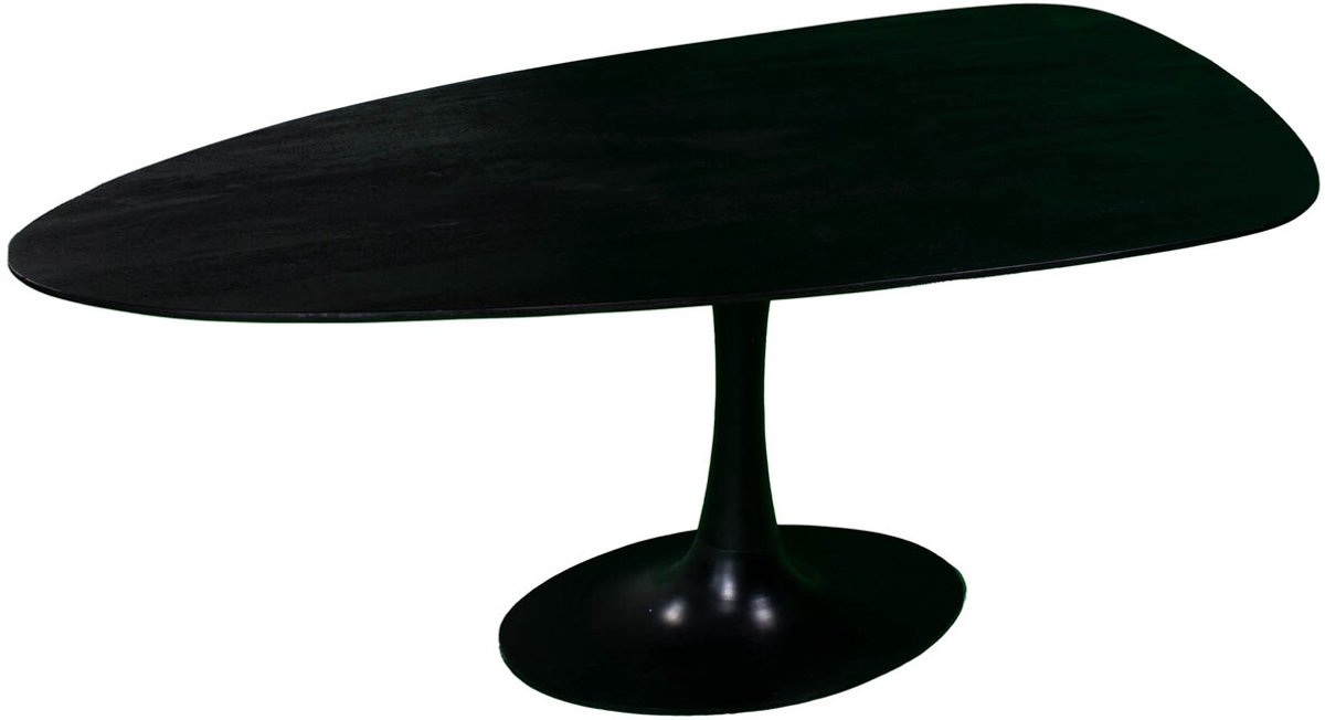Eettafel Owen Kiezel Zwart O-poot 200cm - Giga Meubel