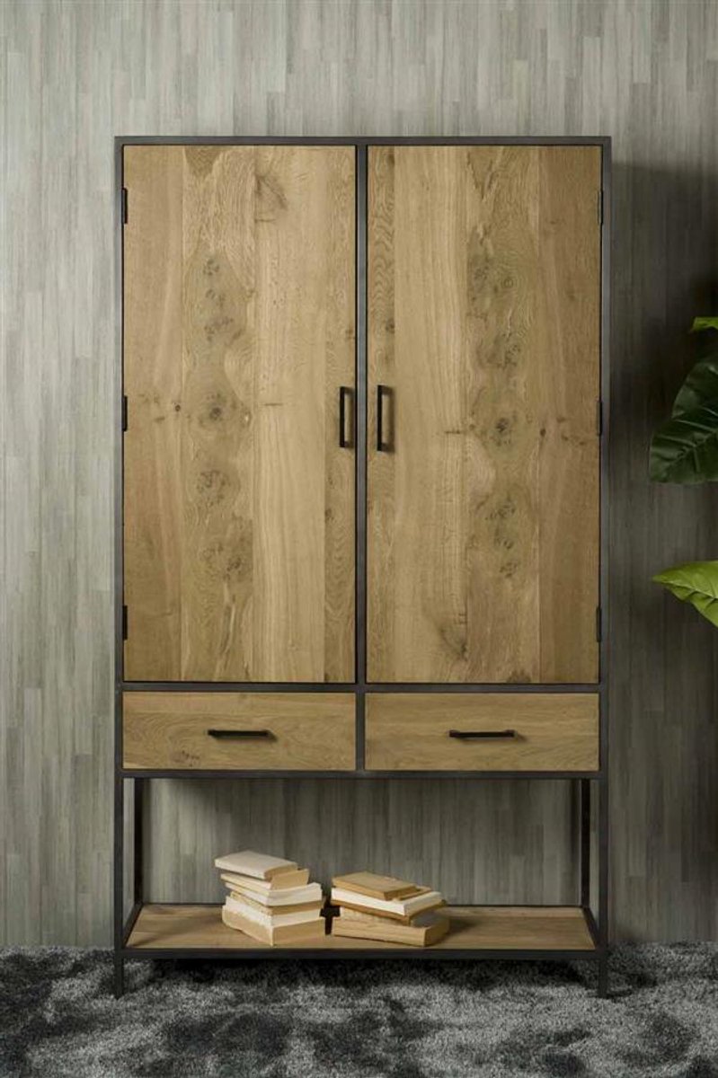 Tower Living Opbergkast Luna - Bruin Hout - 115x40x200cm