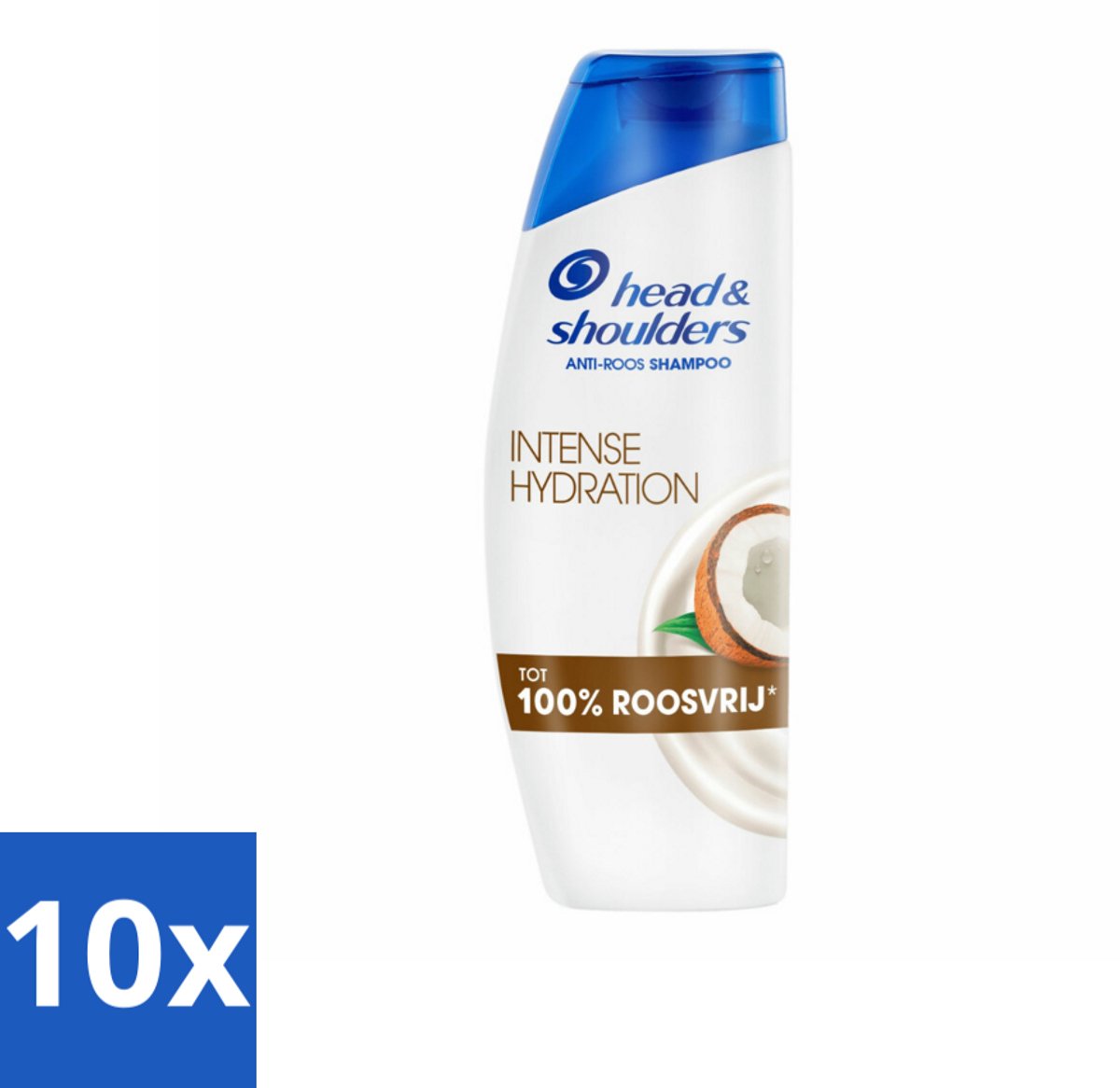 10 x Head & Shoulders - Shampoo - Intense Hydration - 100% Roosvrij - 300 ml - Anti-roos Shampoo - Roosvrij Shampoo - Hoofdoorzaak Roos - Hoofdhuidproblemen - Kokosolie Shampoo