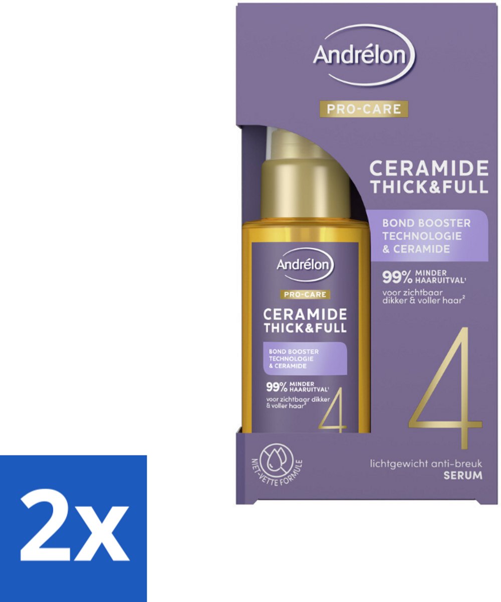 2 x Andrélon – Serum – Pro Care – 50 ml - Fijn Haar Verzorging - Dun Haar Verzorging - Haar Versterken - Haar Verdikken - Haar Beschermen