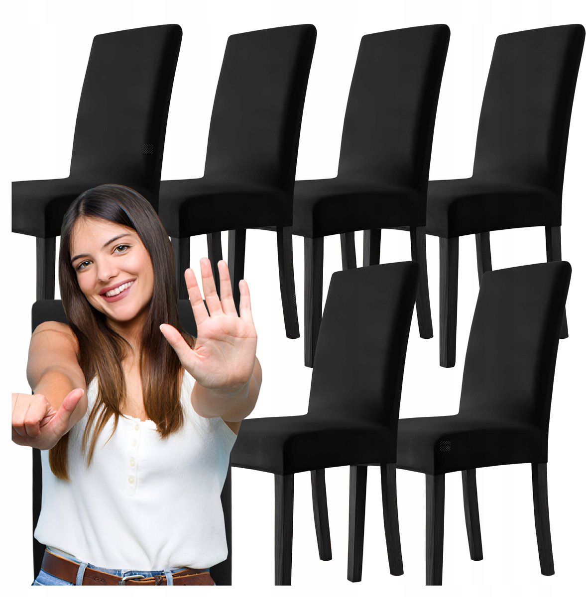 Set van 6x Premium Stoelhoes - Elastisch en Stijlvol