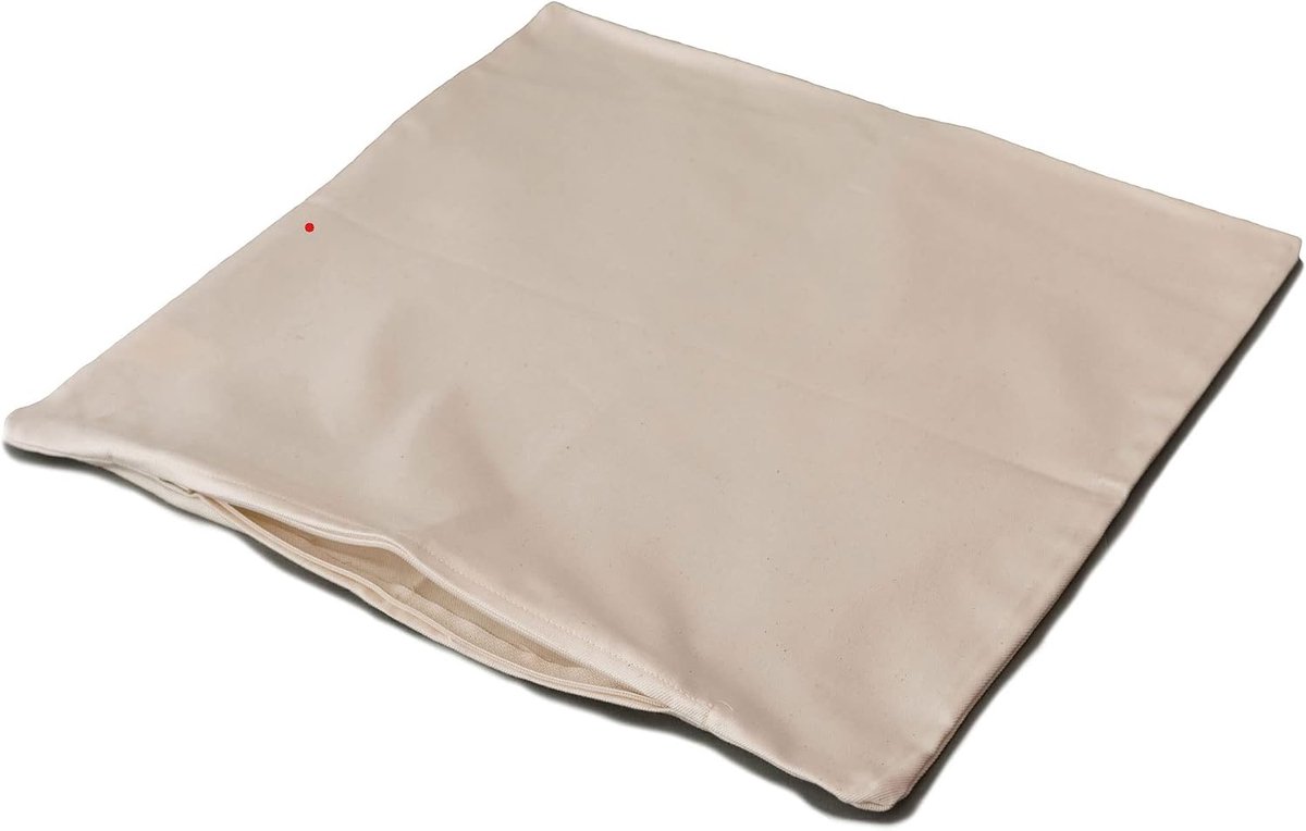 Organic percale cover 19x19 cm, with zip. Cover ideal for filling pillows - cover = empty cushion cover - ShopVlot
