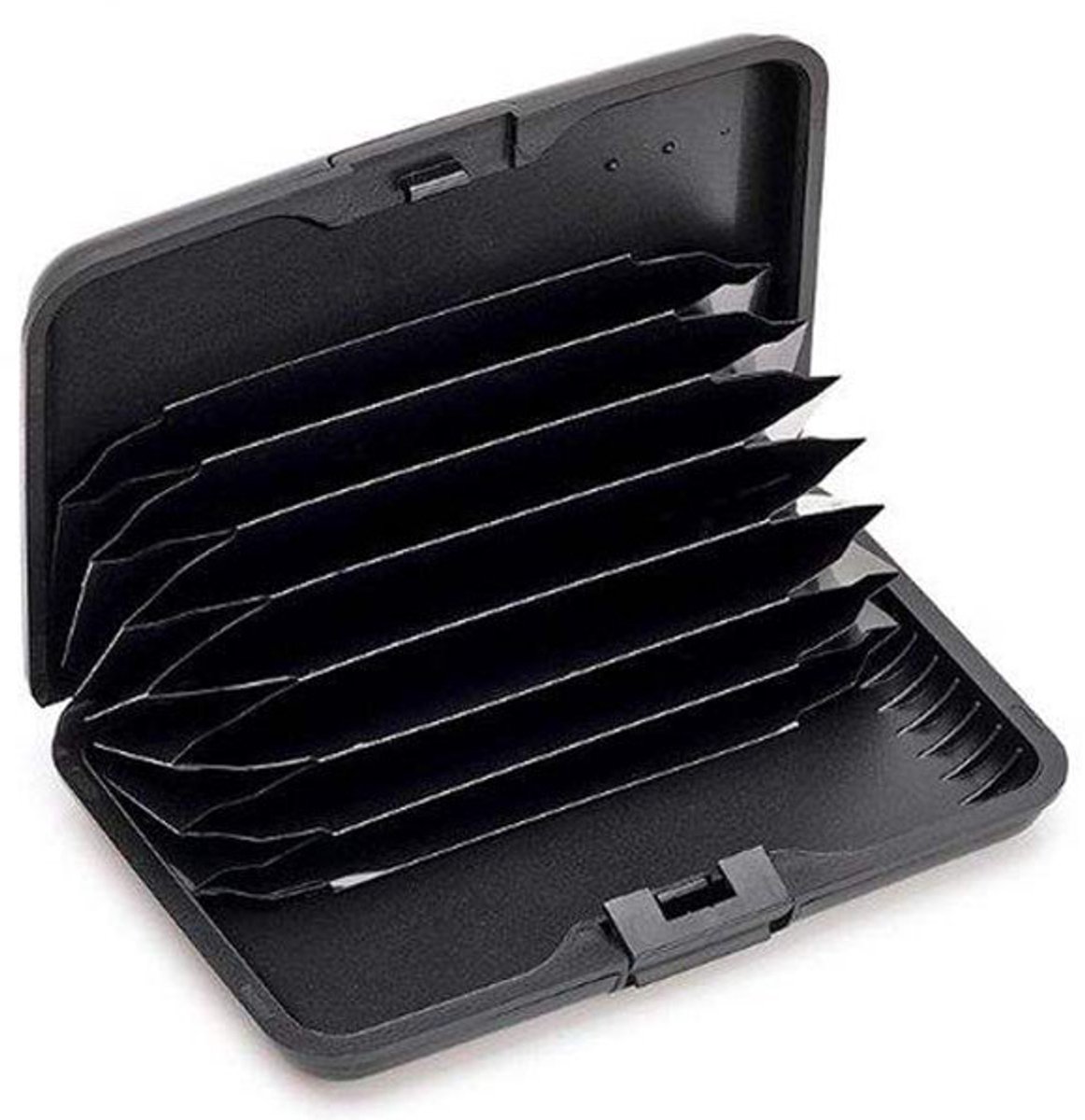 Pasjeshouder - Creditcard houder - Kaarthouder - Pashouder - Pasjes beschermer - Card holder - Zwart - Aluminium - Jonyx