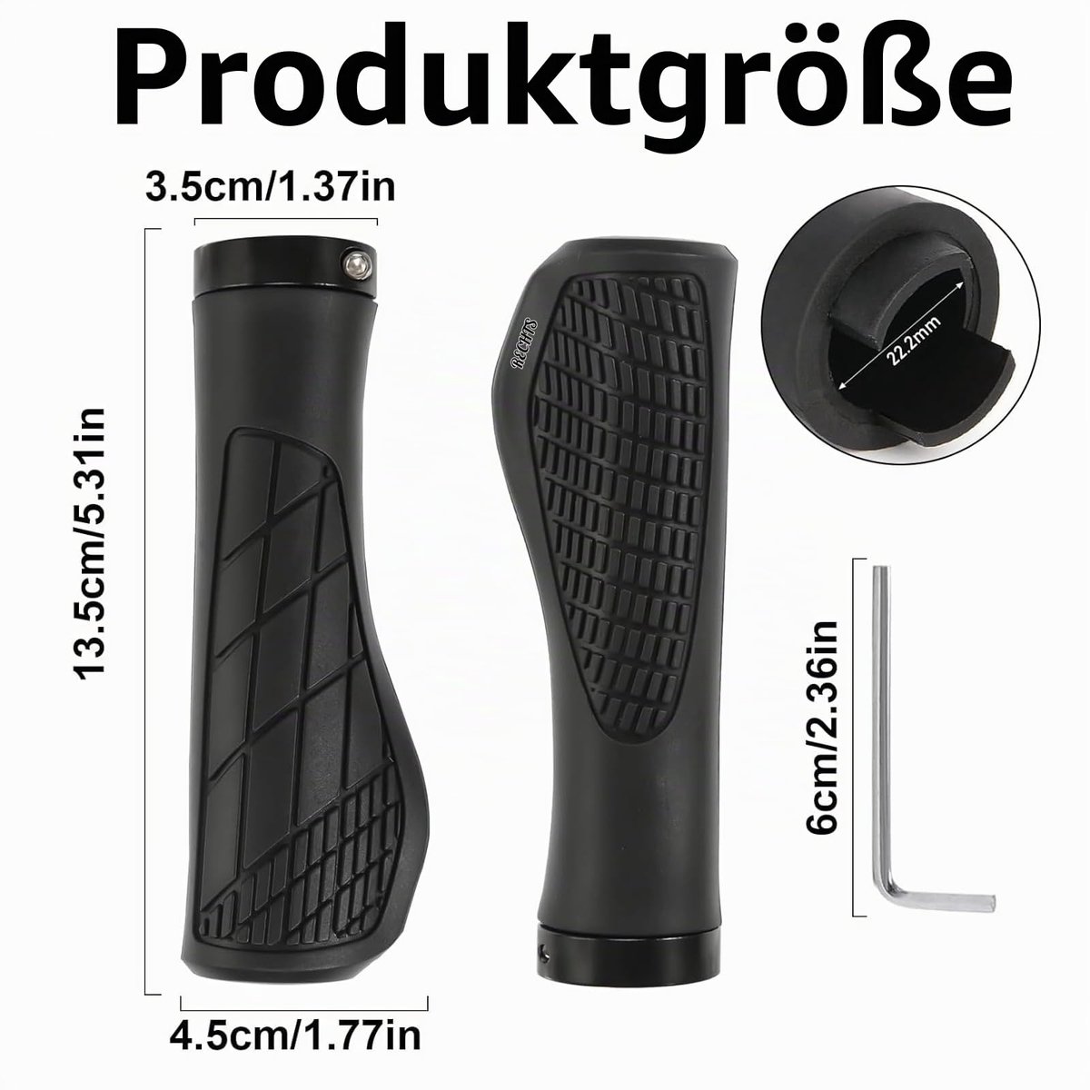 Fietsgrips, 22mm Rutschvaste Ergonomische Fietslenkergrips voor Diverse Fietstypes