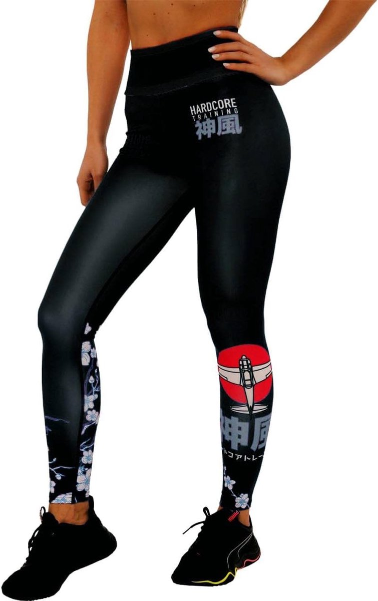Compressieleggings dames zwart - hoogwaardig materiaal - ideaal voor yoga en fitness - ShopVlot