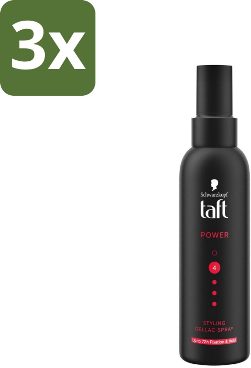 Taft - Power 4 - Styling Gel Spray - 150 ml - Bulkverpakking - 3 stuks