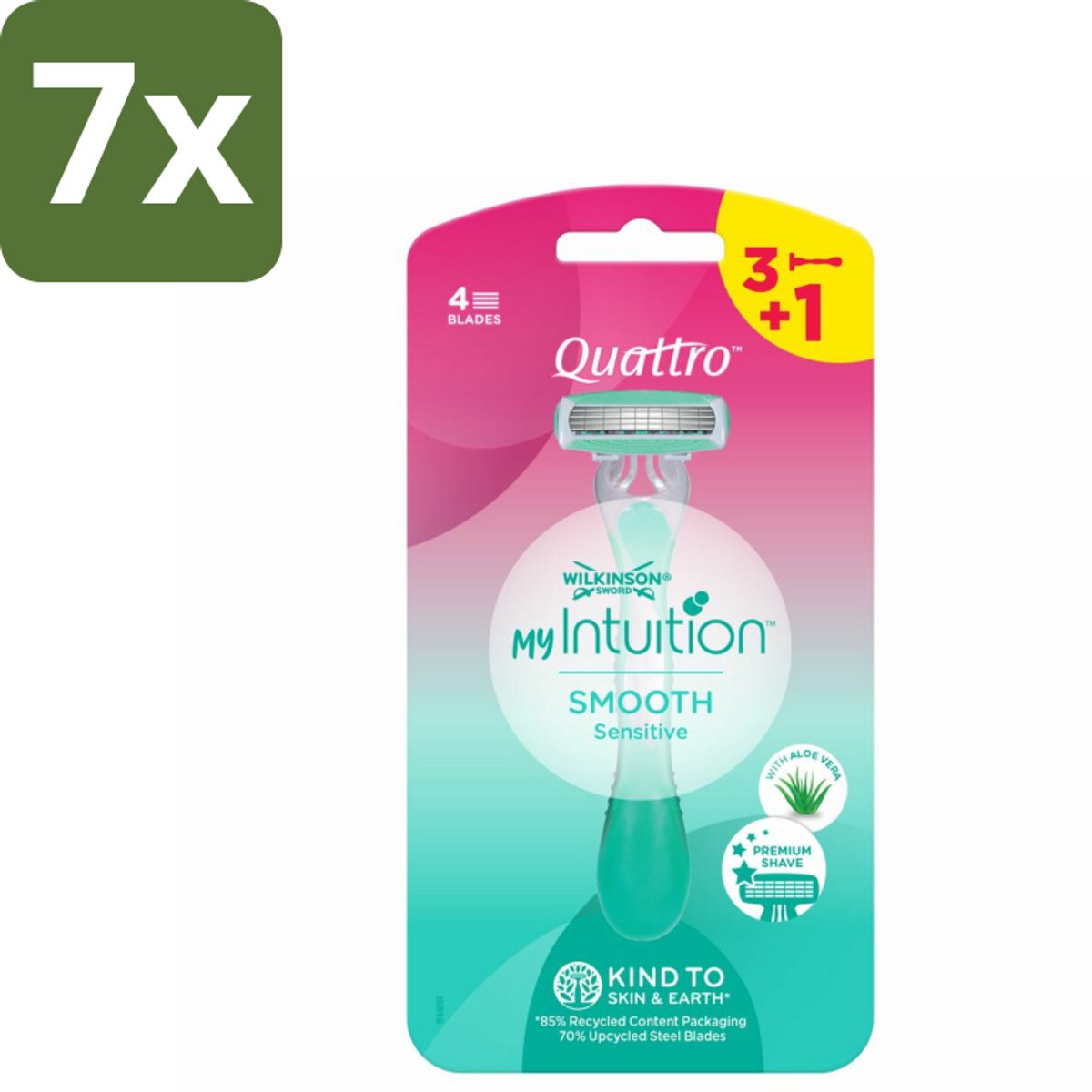 Wilkinson - Wegwerpscheermesjes - Quattro For Woman - Precies - 4 mesjes - Bulkverpakking - 7 stuks