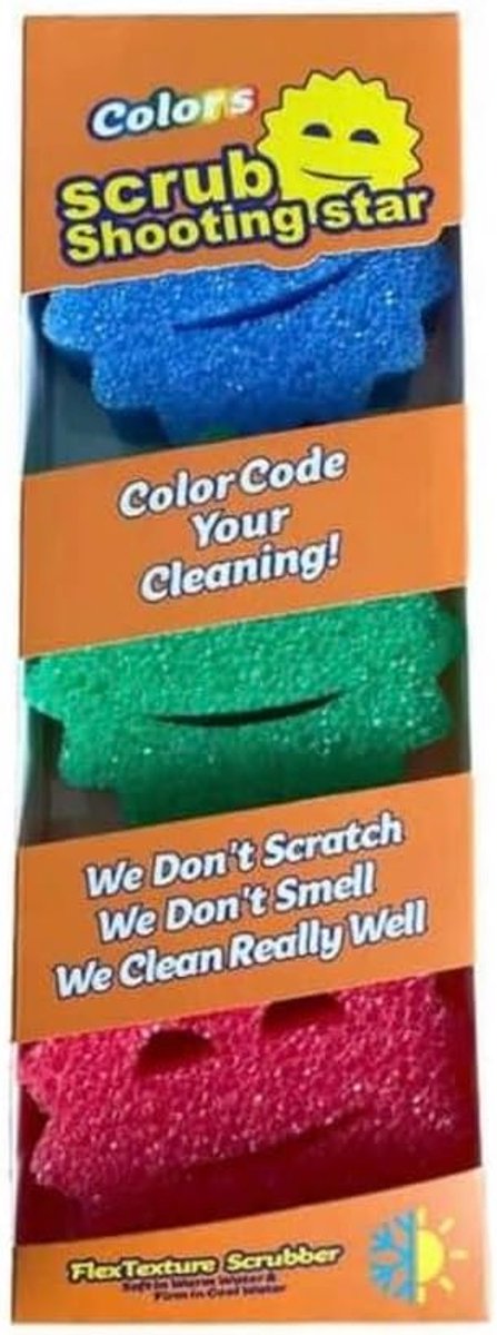 Scrub Daddy-kleurenset: 3 Magic Scrub-sponzen
