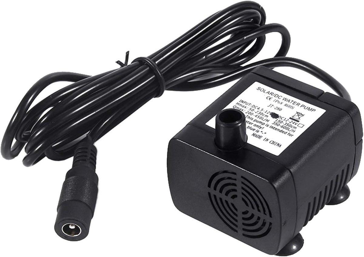 Submersible Pump, DC 12V Ultra-Quiet Solar Amphibious Micro Submersible Pump For Fish Pond And Fountain Pond - ShopVlot