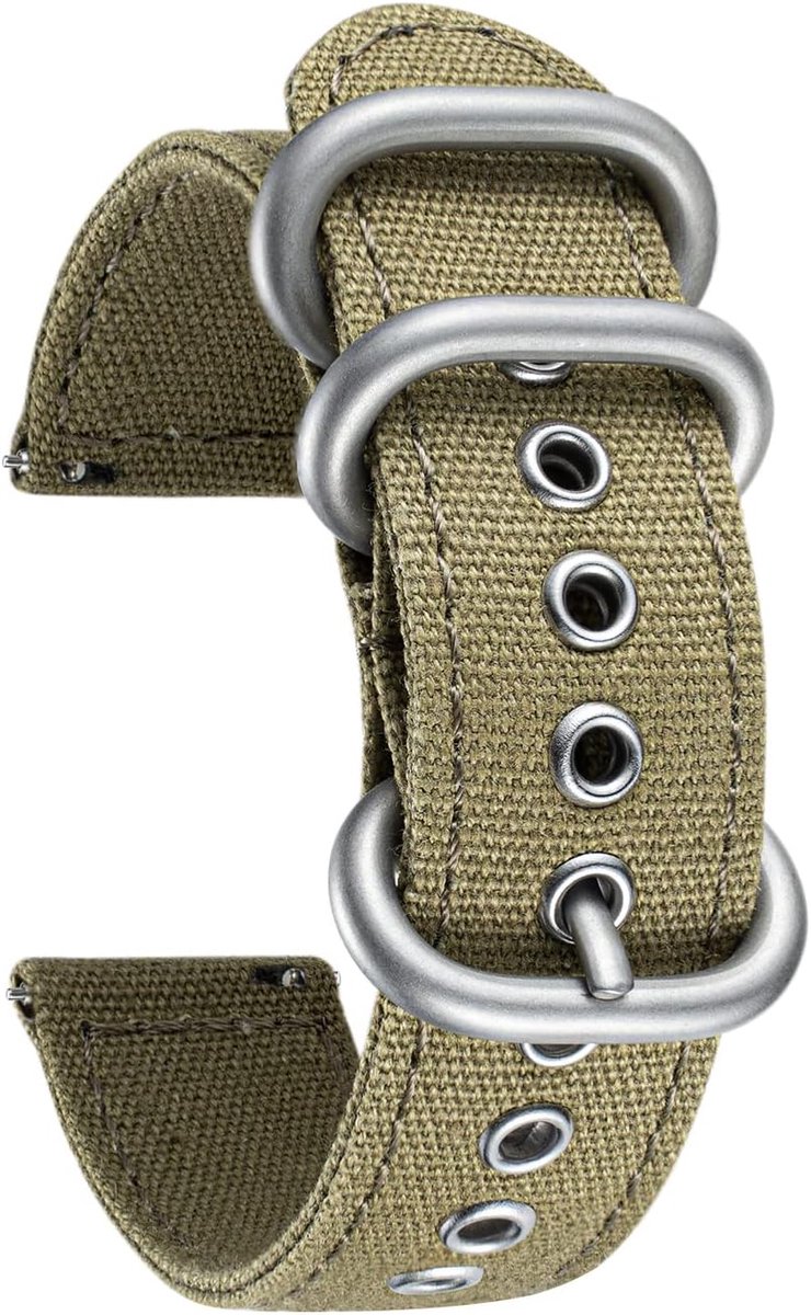 BINLUN Canvas Watchband for Men Quick Release Watchband for Women 18mm 20mm 22mm 24mm Adjustable Replacement Sport - ShopVlot