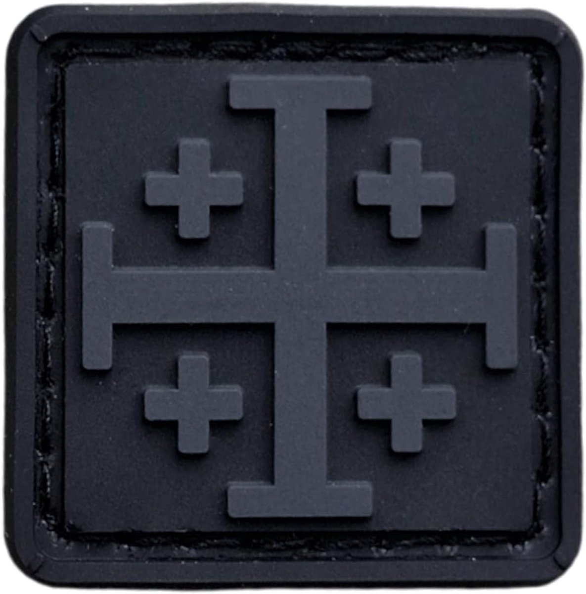 Jerusalem Cross PVC Moral Patch - Mini Holy Cross Understated Tactical Moral Patch - ShopVlot