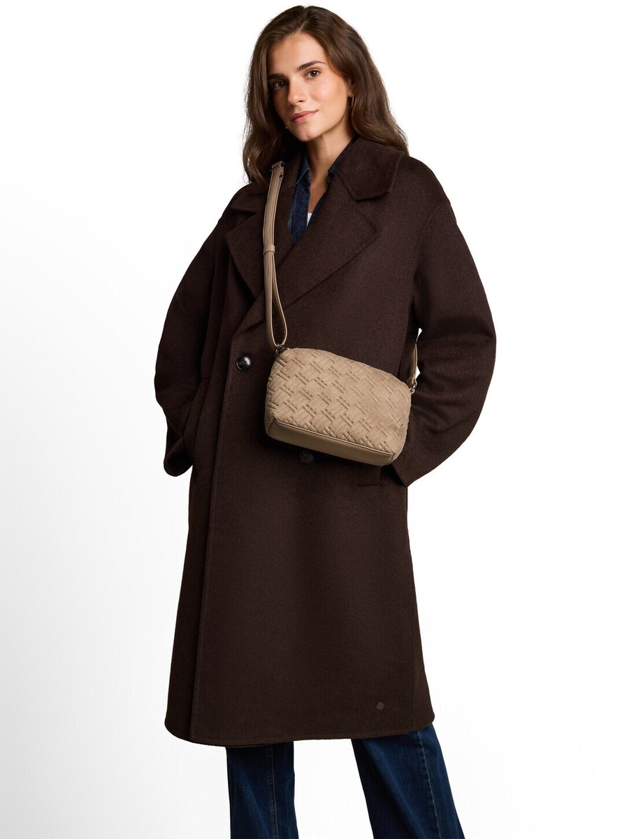 Tom Tailor - TTXANTHIA schoudertas met logo-reliëf - Maat ONESIZE - taupe / taupe