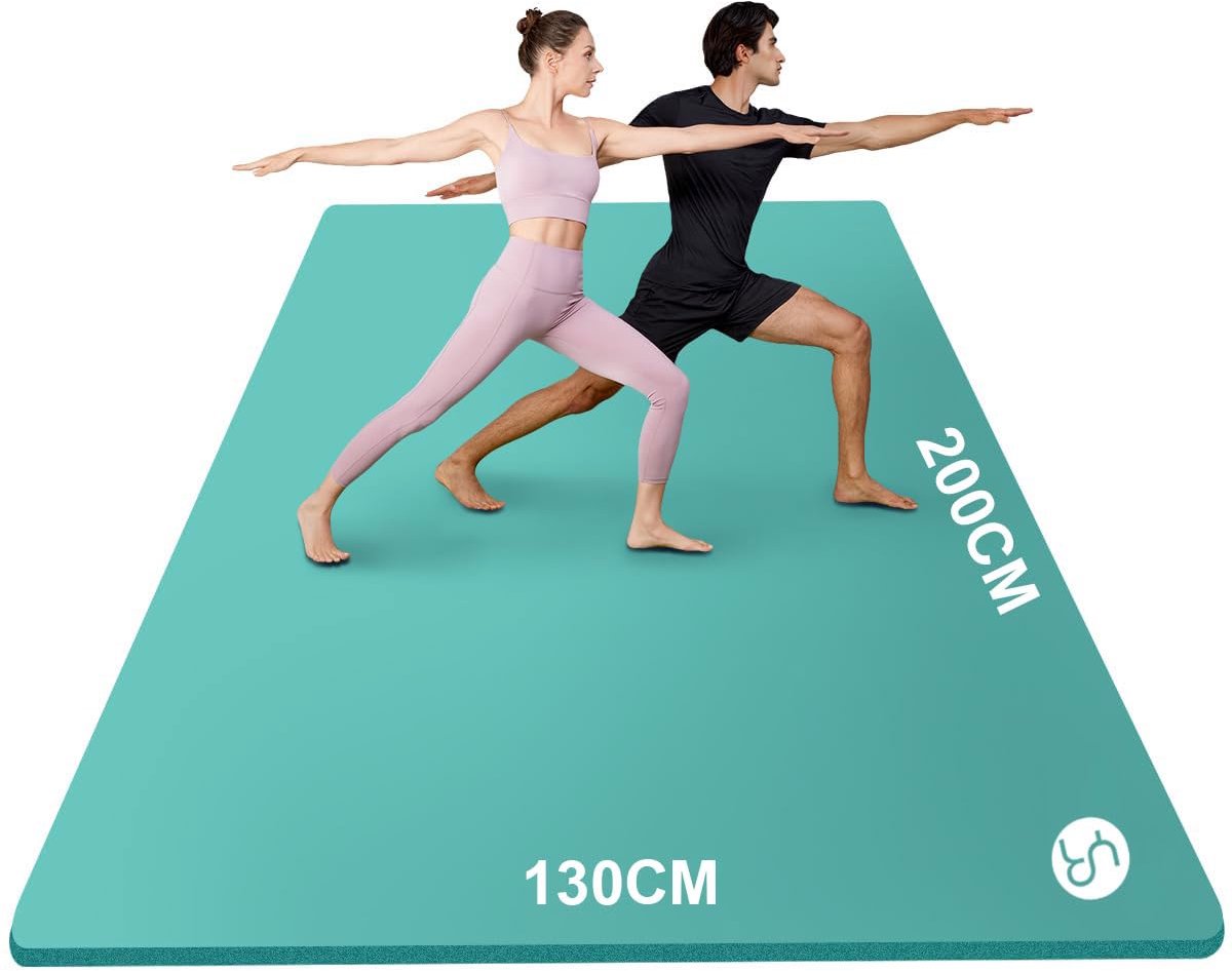 Yoga mat groot 200x120cm - 10mm dik NBR - antislip - ideaal voor pilates - ShopVlot