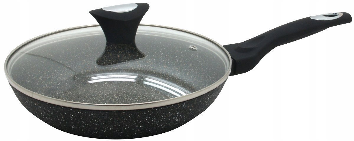 Merkloze Granieten Koekenpan met Deksel - Ø 28 cm