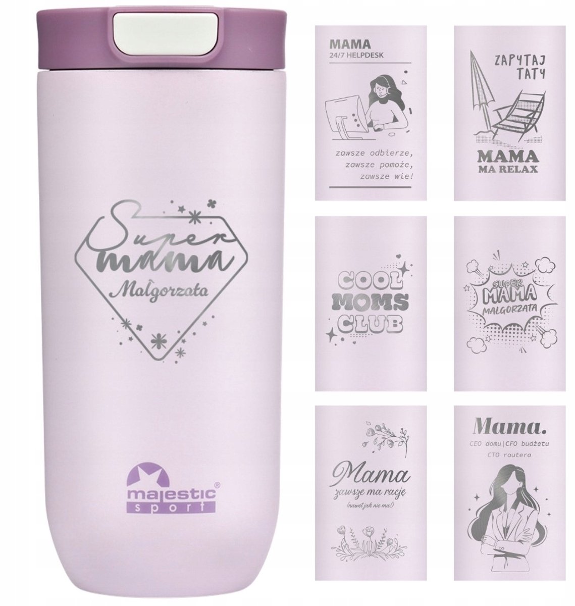 Gepersonaliseerde Thermobeker "Mama" - 540 ml - Cadeau voor Verjaardag