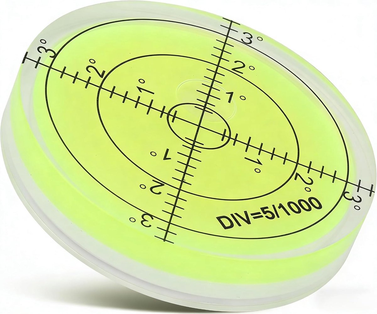 Round precision level, mini spirit level, measuring instrument with a diameter of 60 mm Round spirit level with scale - ShopVlot