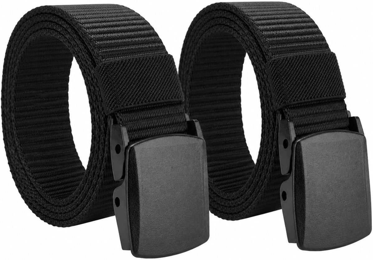 2 stuks uniseks riem, nylon canvas werkriem voor dames en heren, met plastic gesp, outdoor business, werkriem, past - ShopVlot