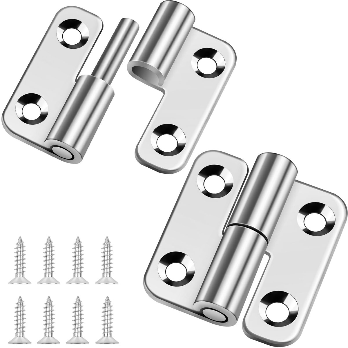 2 Stuks Afneembare Scharnieren 1,5 Inch, RVS Deurscharnieren voor Kunsthandwerk