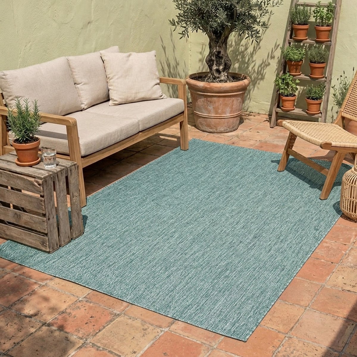 NATURL. Buitenkleed - Costa Turquoise - 200x290cm