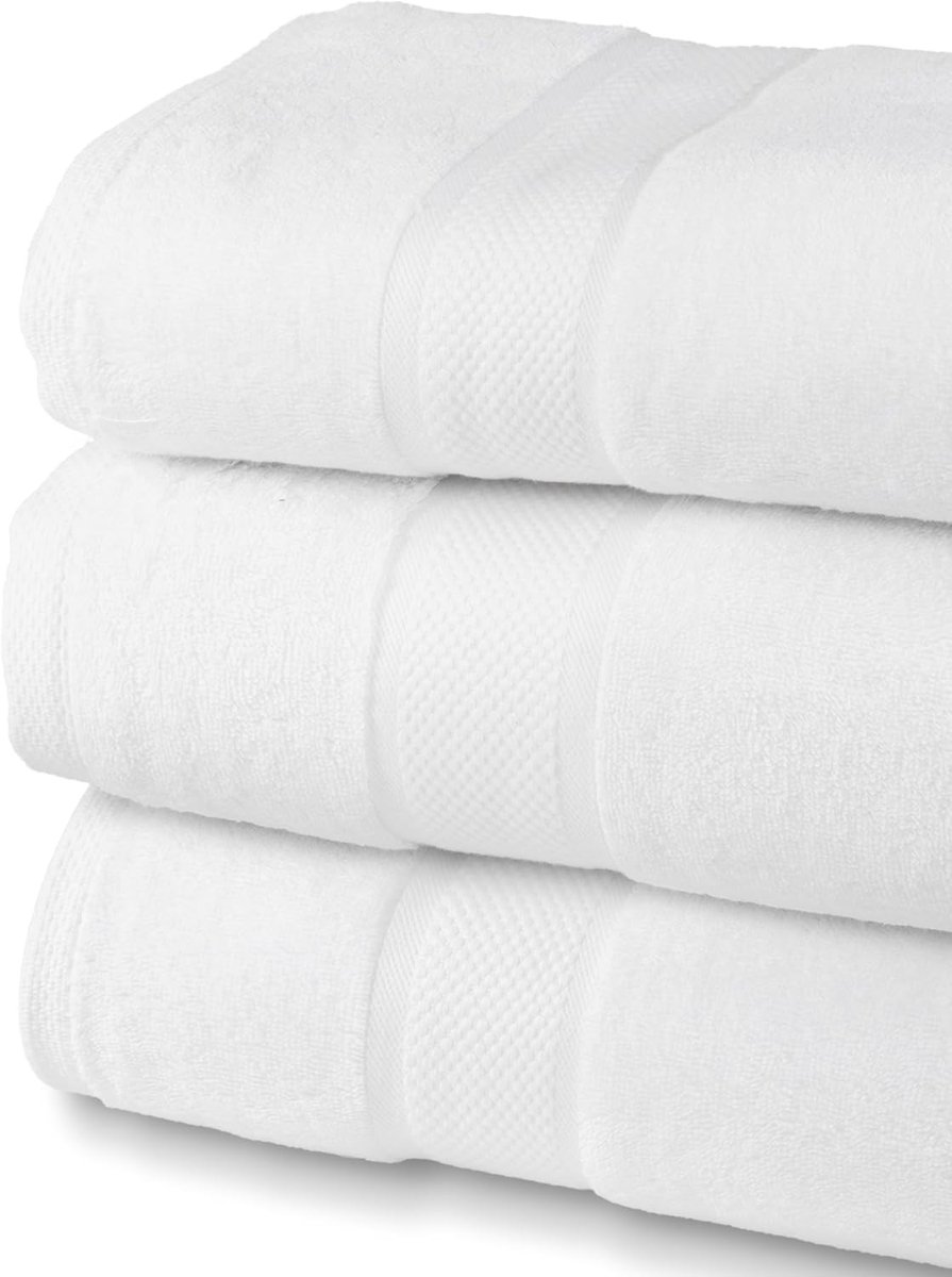 Handdoekenset - Wit - 550 g/m² - 100% Katoen - Voor B&B en Hotels