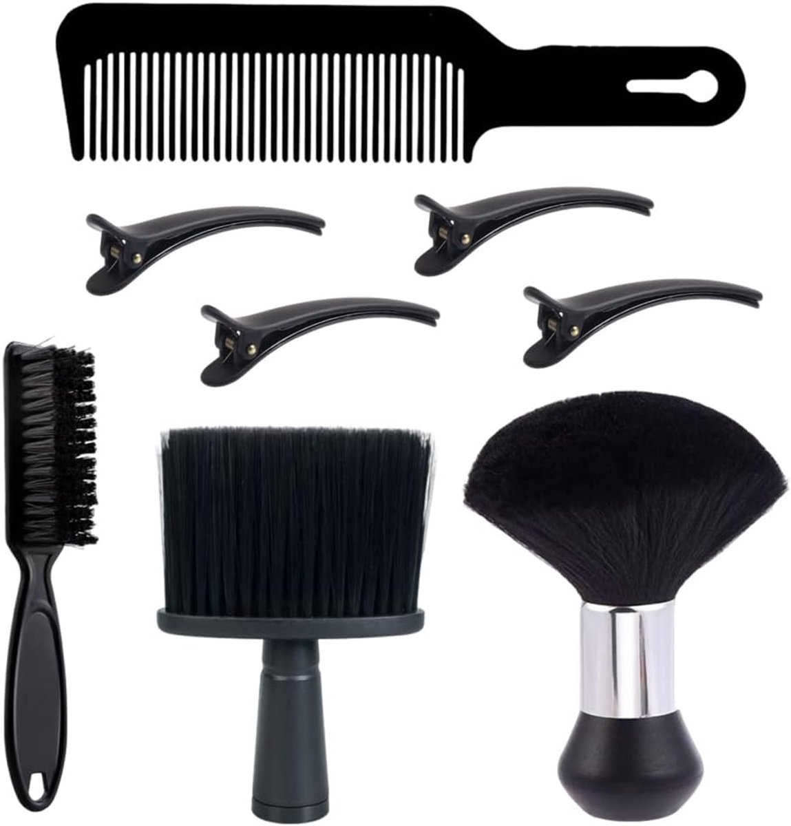 Hairdressing Brush, 8 Pieces, Barber Brushes, Neck Brushes, Barber Brush, Barber Brush, Soft Hair Brush, Cleaning - ShopVlot