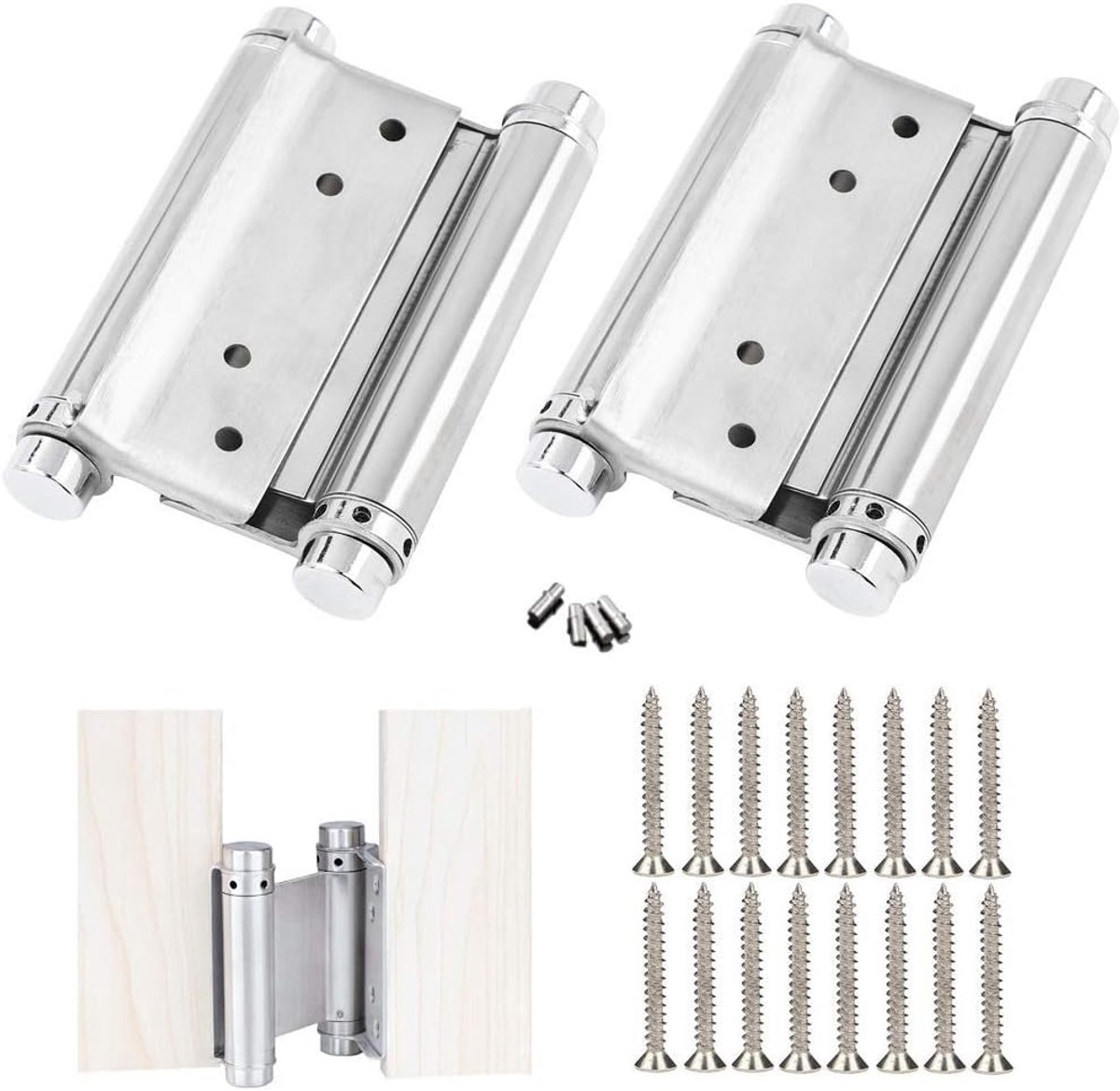 2 Pcs Pendant Door Hinges, Stainless Steel, Hinges, Swinging Door Hinge, Heavy Load, Door Band, Hinge, Double Action - ShopVlot