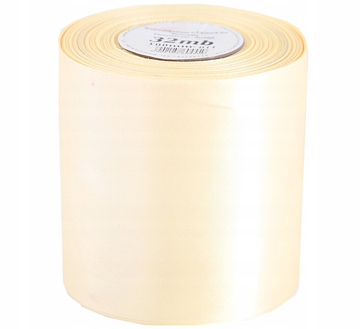 Brede Crème Satine Lint - 10cm x 32m - Decoratie & Knutselen