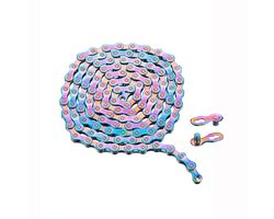 Colorful bicycle chain 6/7/8/9/10-fold carbon steel, 1/2"x11/128" inch 116 links (9-speed chain) - ShopVlot