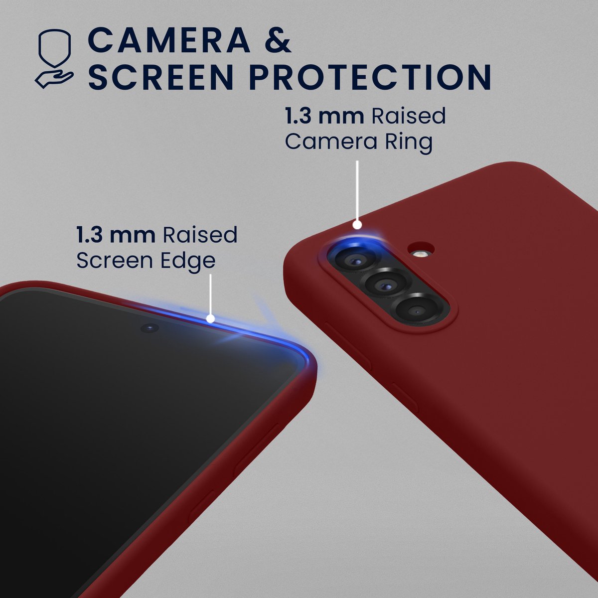 kwmobile hoes met 2x screenprotectors voor Samsung Galaxy A56 5G – screenprotector van gehard glas – draadloos opladen – bordeaux-violet