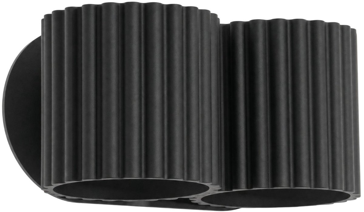 Sollux Lighting Wandlamp Aura - G9 - zwart - aluminium - 21x12x10cm