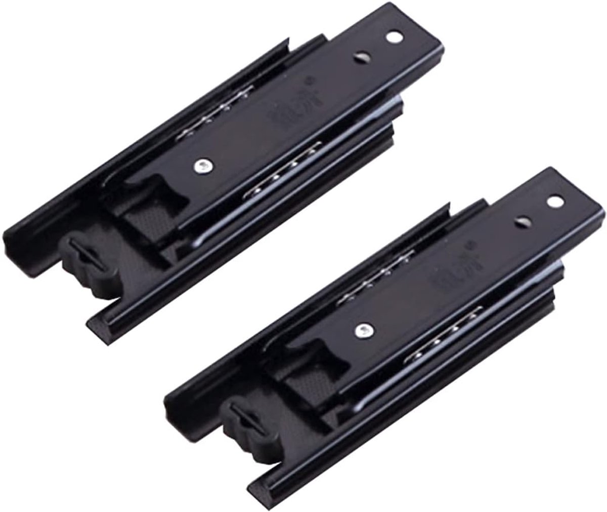 Metal Steel Drawer Runners with Ball Bearings, Tianher Heavy Duty 100mm Drawer Runners 3 Fold Full Pull-Out Side Mount - ShopVlot
