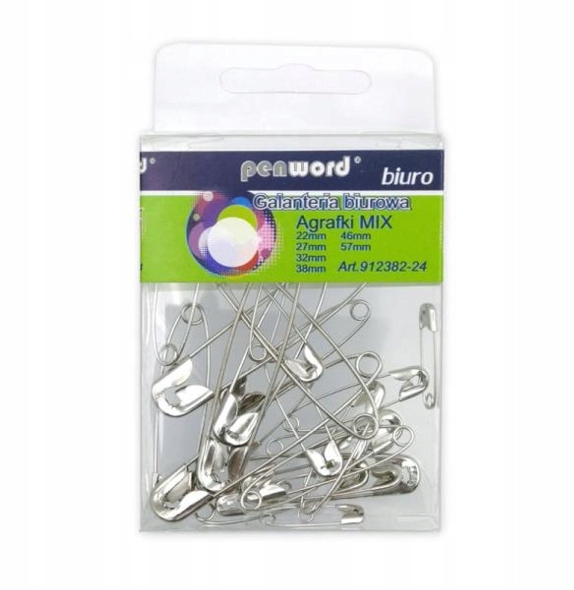 Penword PVC Paperclips Set - 24 Stuks, Diverse Kleuren en Maten