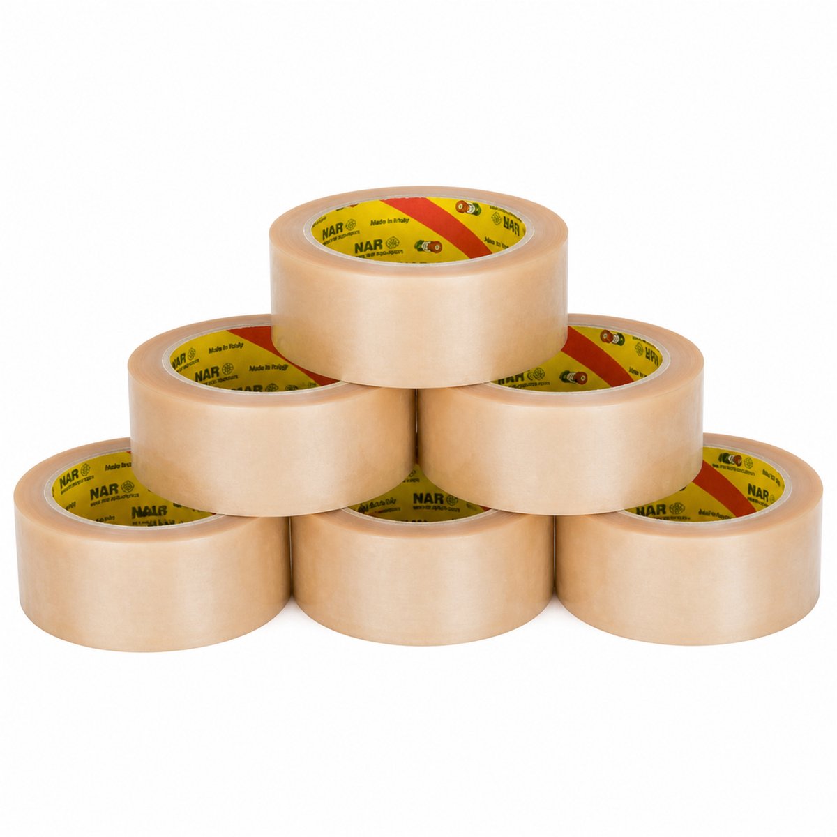 Inpakr PVC Verpakkingstape NAR - 6 Rollen - Transparant - 38 mm x 66 m - 32 Micron