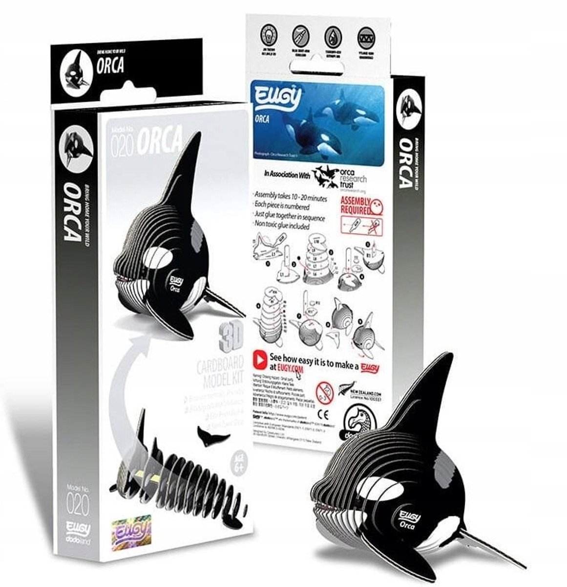 Eugy Orka 3D Puzzel - Creatief Knutsel Speelgoed voor Kinderen