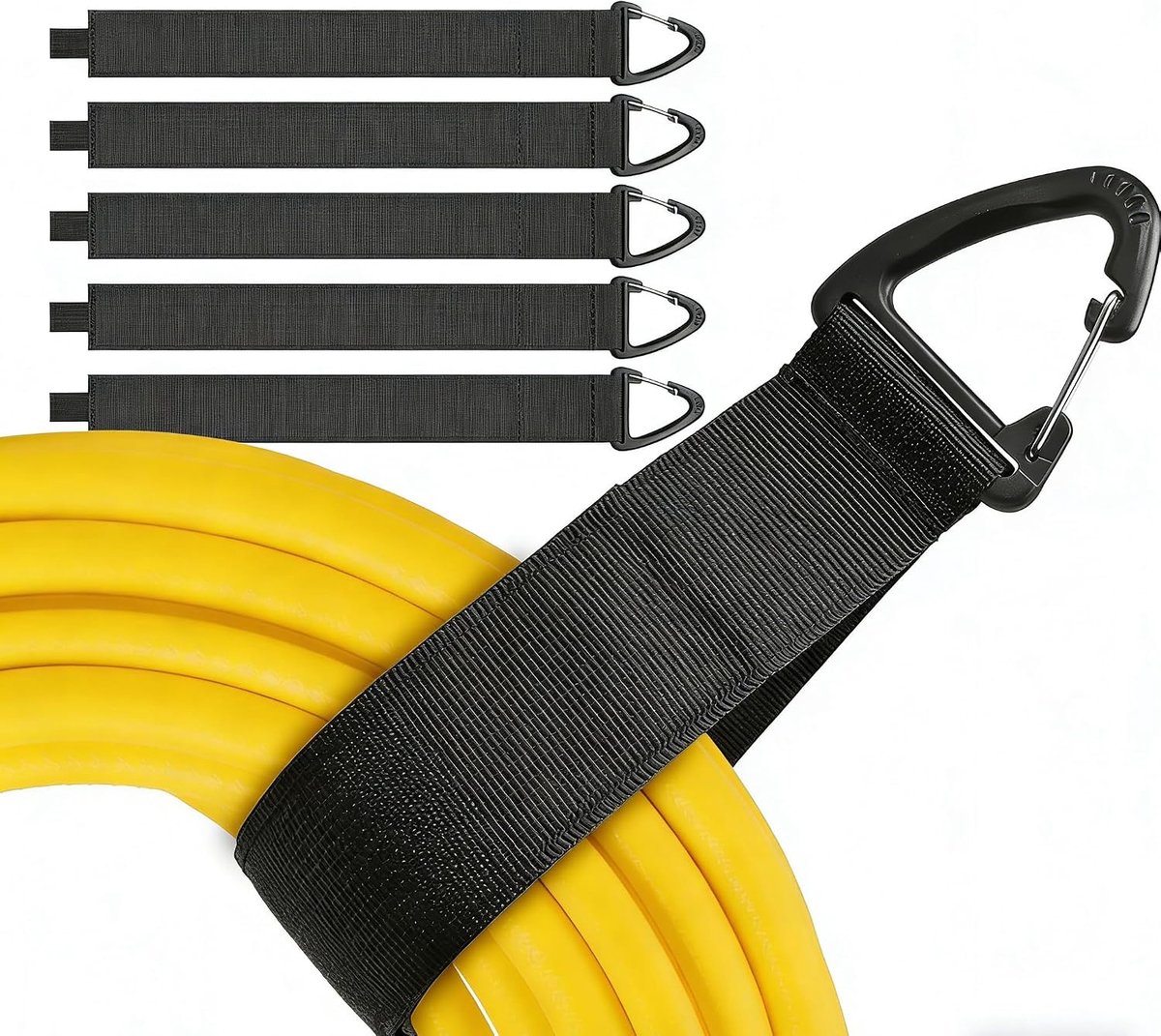 6 Pack Storage Straps with Cable Ties, Triangle for Storage Extension Cables, Extension Cables and Hoses, Organizer - ShopVlot
