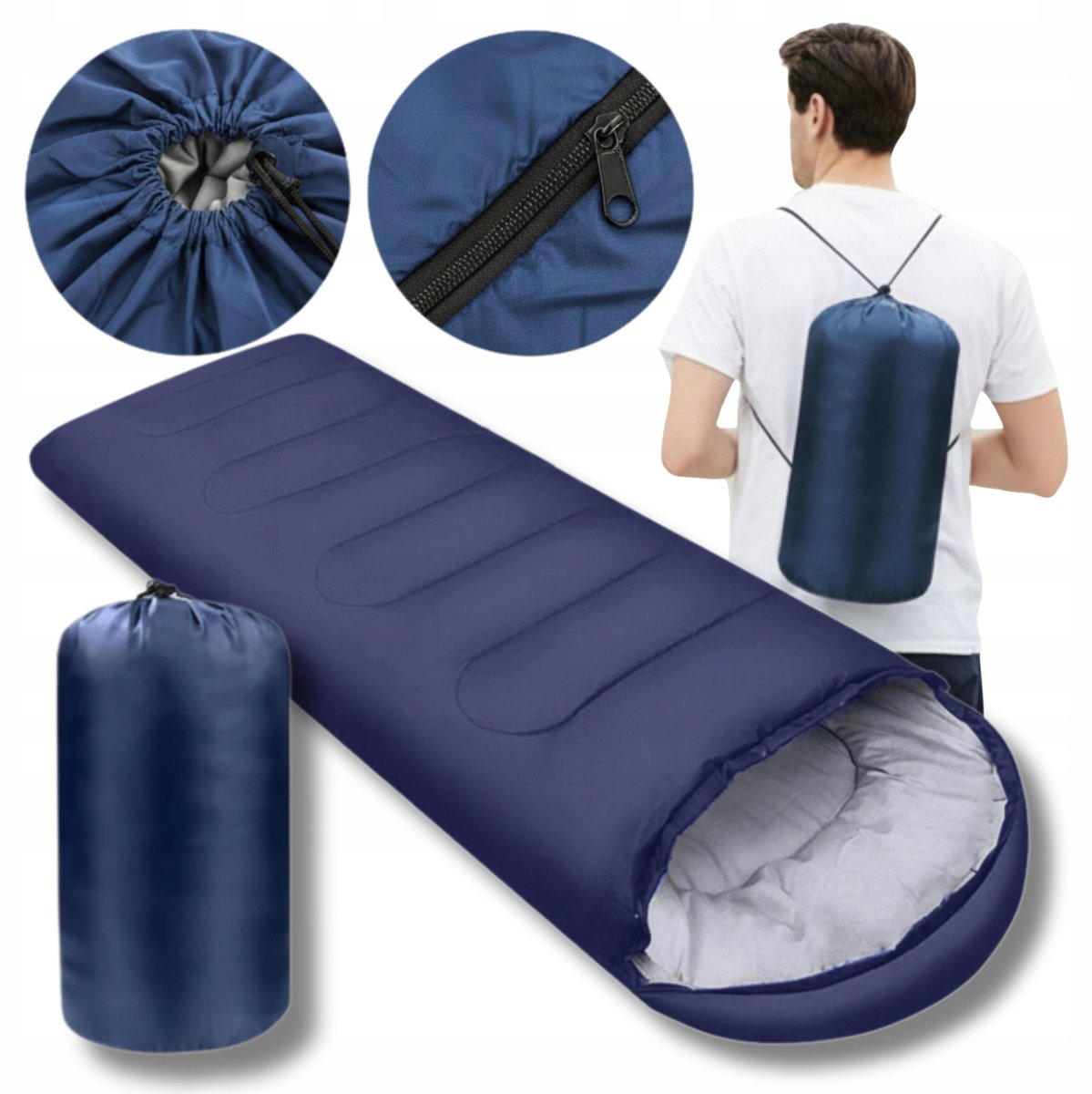 Luxe Blauwe 2-in-1 Mummyslaapzak - Lichtgewicht en waterdicht