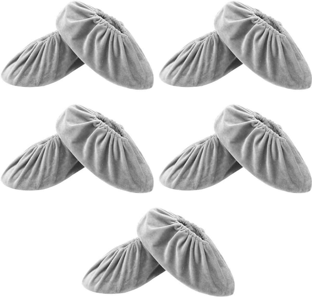 5 paar flanellen overschoenen, schoenoverschoenen, wasbaar, maat 45-50 - ShopVlot