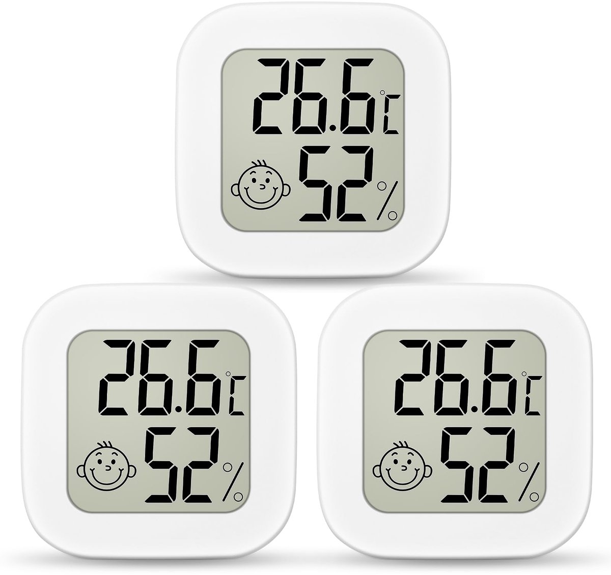Mini LCD Thermometer en Hygrometer Set van 3