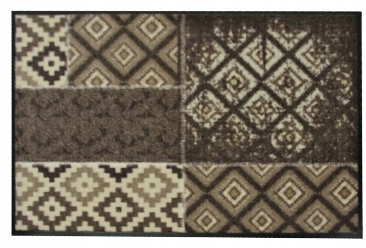 Deurmat 40x60 cm Beige - Stijlvolle Instapmat met Patroon