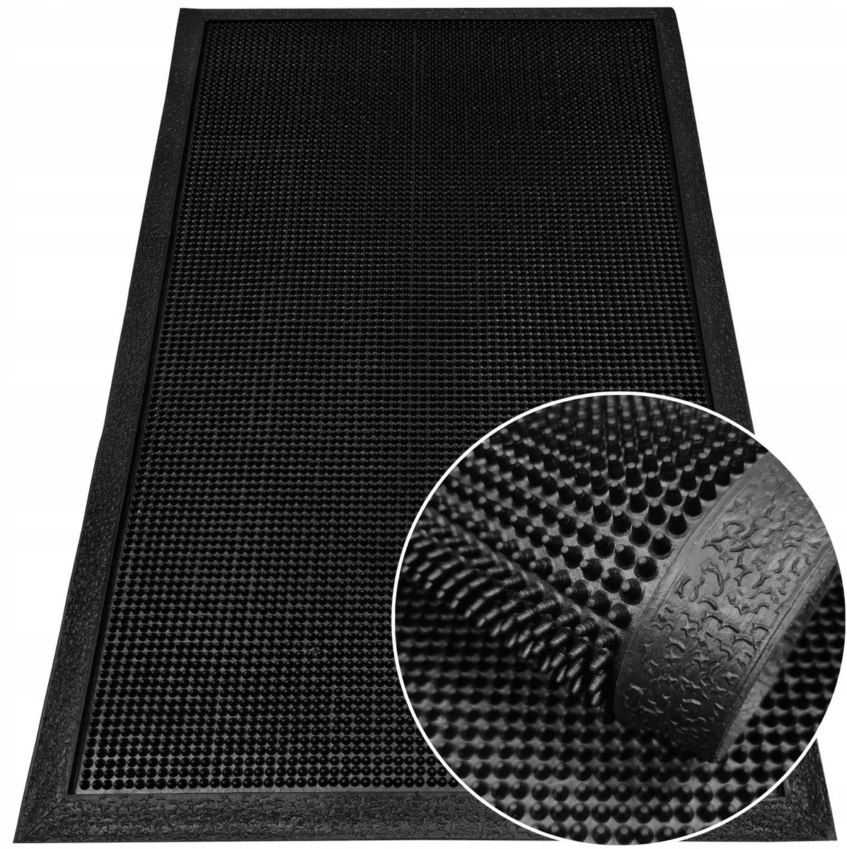 Rubberen Deurmat met Noppen 60x80 cm - Antislip & Weerbestendig