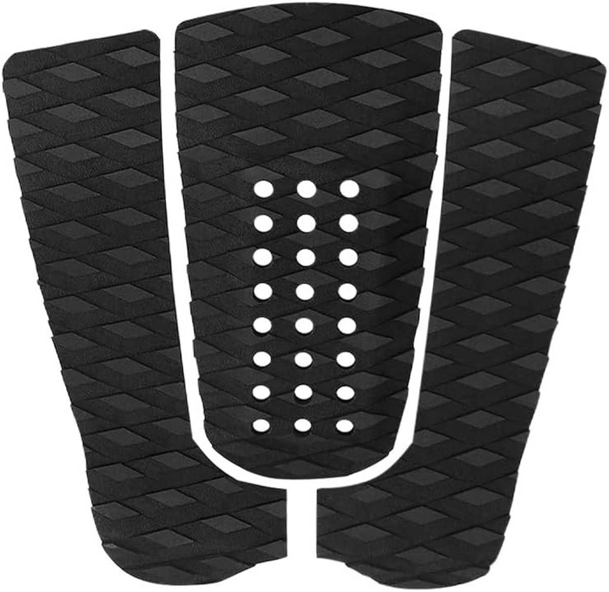 Surfboard Traction Pad - Zwart - 3-delig - Zelfklevende Anti Slip Grip - Voor Longboards en Shortboards