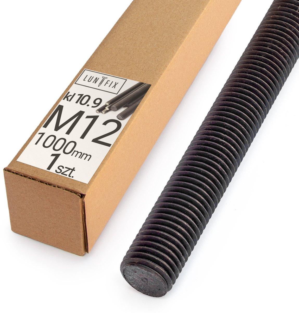 LUN FIX - Draadstang M12 100cm 1m - staal 10.9 - 1 stuk