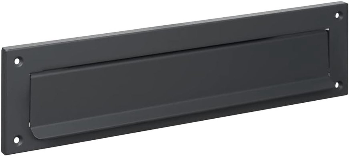 Brievenbusklep binnenzijde - Grijs - 31 x 1 x 8 cm - Verzinkt Staal - Voor Huisdeuren