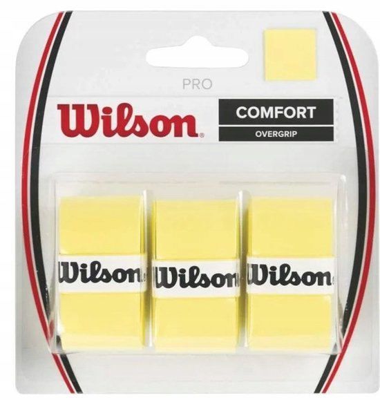 Wilson Tennis / Padel Overgrip 3 pack - geel Wilson Tennis / Padel Overgrip 3 pack - geel