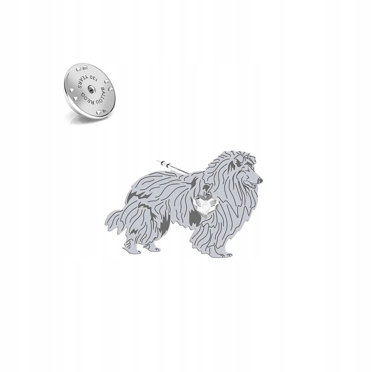 Zilveren Broche Collie (Shetland Sheepdog) - 925 Sterling Zilver